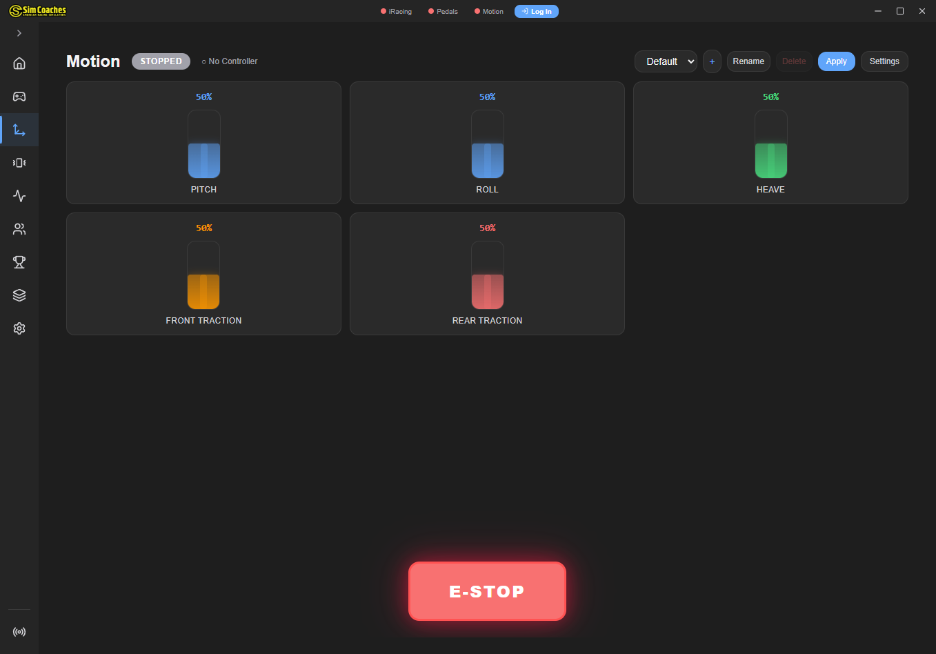 TrackPro 5DOF Motion Control — heave surge sway pitch roll