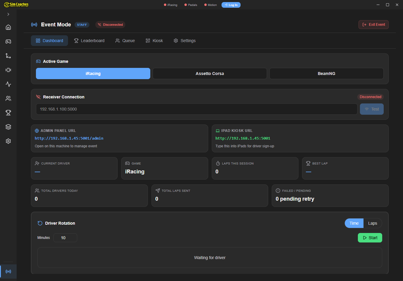 TrackPro Event Mode — live competition leaderboard